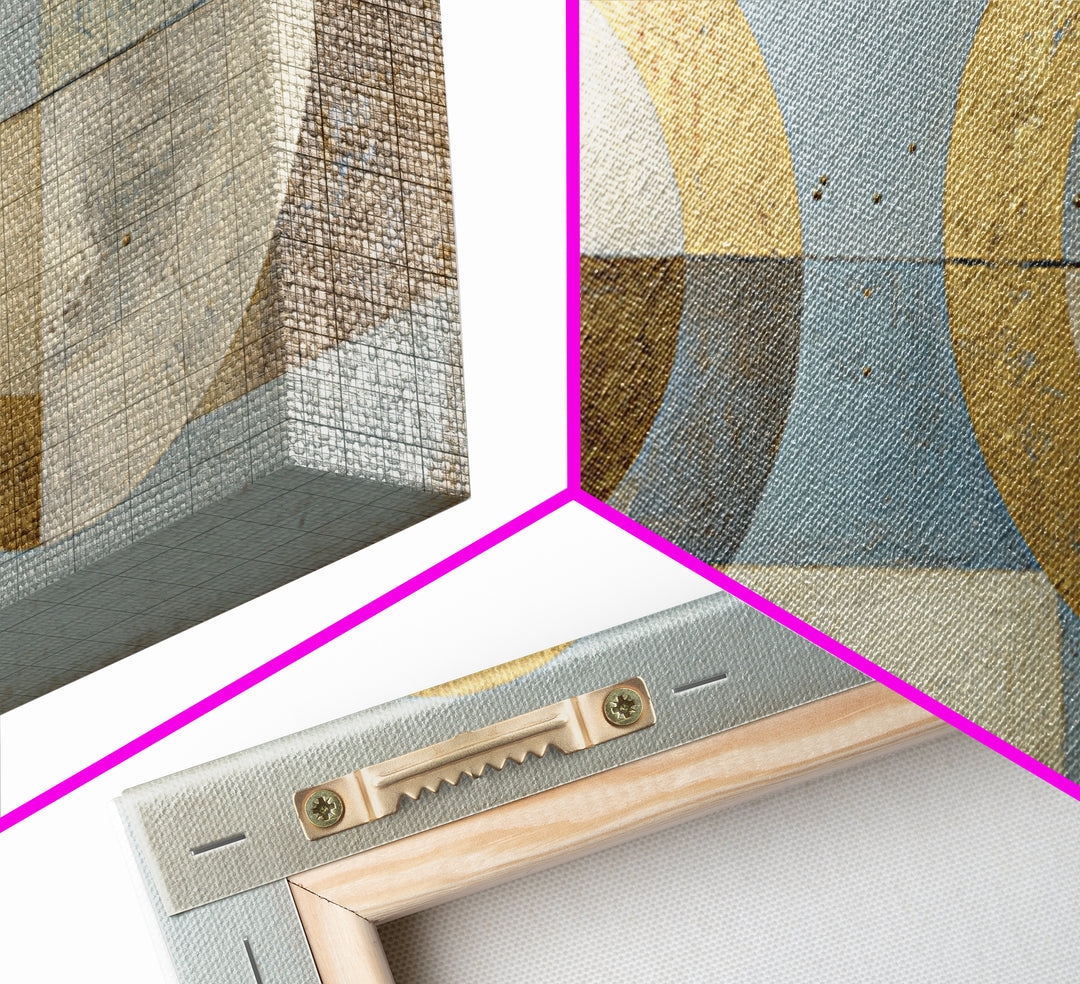 Gold Circle and Line Composition for Clarity Canvas Print, Office Art, Decor, Office Decor, Abstract Art, Focus, Wall Prints, OFF-2x1-52
