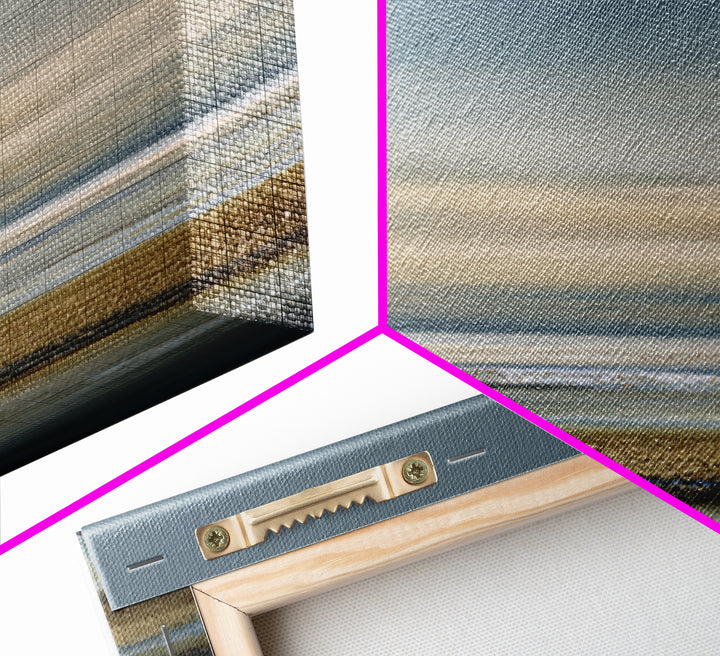 Dignified Neutral Landscape Framed Canvas Print, Office Art, Abstract Art, Office Decor, Oil Painting, Focus, OFF-2x3-87