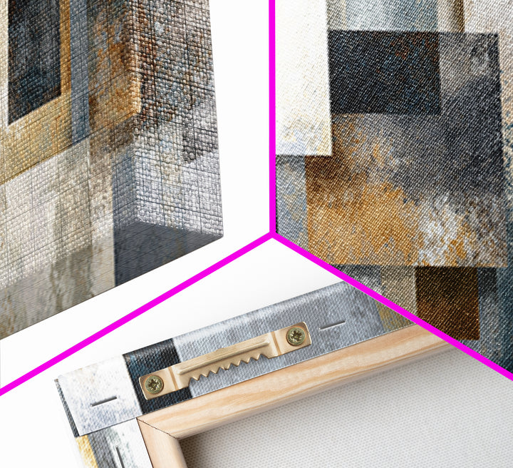 Geometric Labyrinth Pattern Framed Canvas Print, Office Art, Home Decor, Office Decor, Abstract Art, Focus, Art Deco, OFF-3x1-10