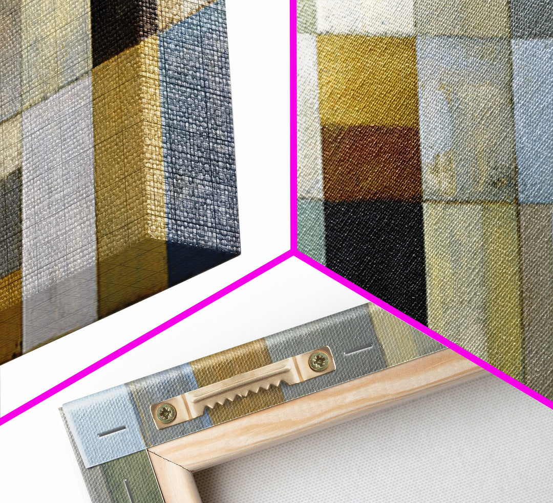 Modern Color Blocks Framed Canvas Print, Office Art, Downloadable Prints, Office Decor, Oil Painting, Focus, Textured Painting, OFF-3x1-28