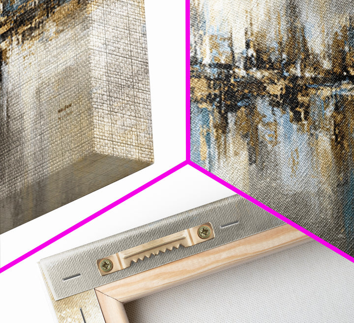 City Map Abstract Canvas Print, Office Art, Trendy Wall Art, Office Decor, Fine Art, Focus, Minimalist Decor, Contemporary Art, OFF-3x1-36