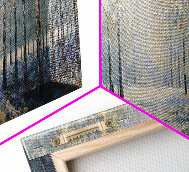 Quiet Forest Path for Mental Reset Framed Canvas Print, Office Art, Wall Art, Office Decor, Fine Art, Focus, Boho, Art Deco, OFF-3x1-59