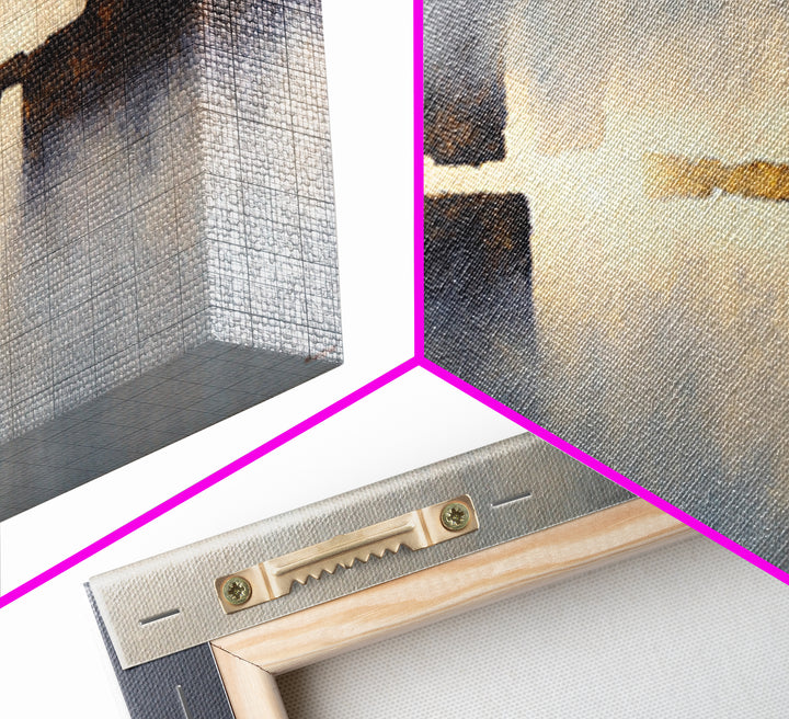Abstract Light Beam Through Dark Shapes Canvas Print, Office Art, Art Deco, Office Decor, Abstract Art, Focus, Bedroom Wall Art, OFF-3x2-3