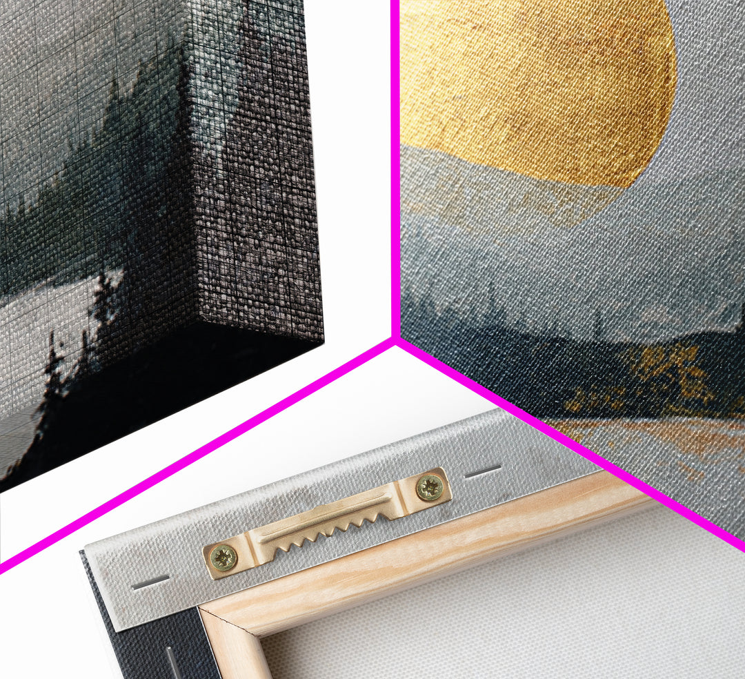 Gold Circle and Line Composition for Clarity Framed Canvas Print, Office Art, Trendy Wall Art, Office Decor, Abstract Art, OFF-3x2-60