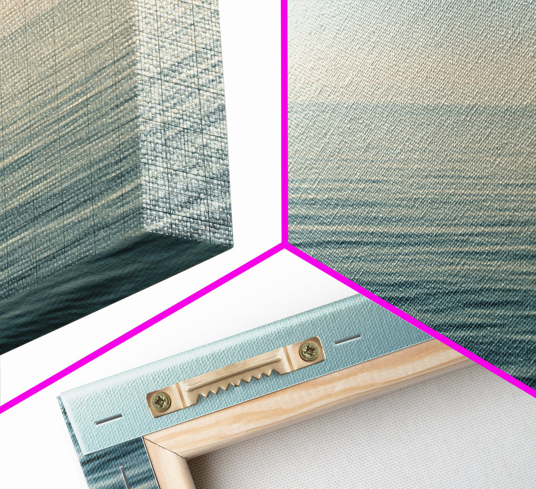 Calm Ocean Horizon for Stress Relief Framed Canvas Print, Office Art, Fine Art Print, Office Decor, Fine Art, Focus, Poster, OFF-3x2-87