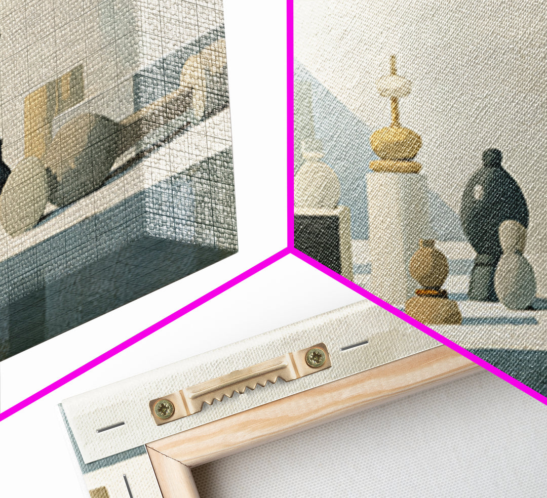 Minimal Chess Piece Still Life Canvas Print, Office Art, Downloadable Prints, Office Decor, Oil Painting, Focus, OFF-3x2-89