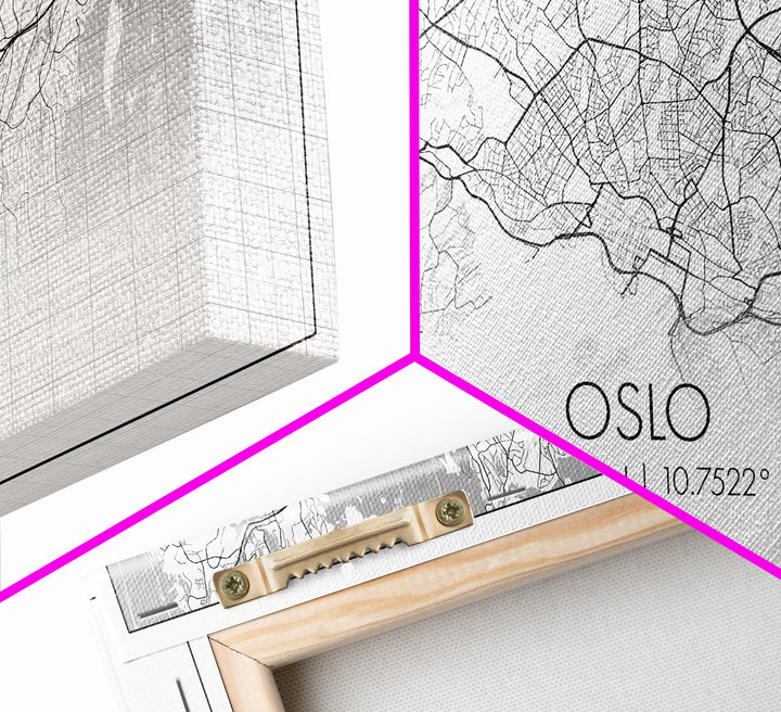 Oslo City Map, Norway Art, Map Print, Minimalist Wall Art, Wall Art, Canvas Art, Travel Wall Art, Hiking Gift, European Wall Art, Office Art
