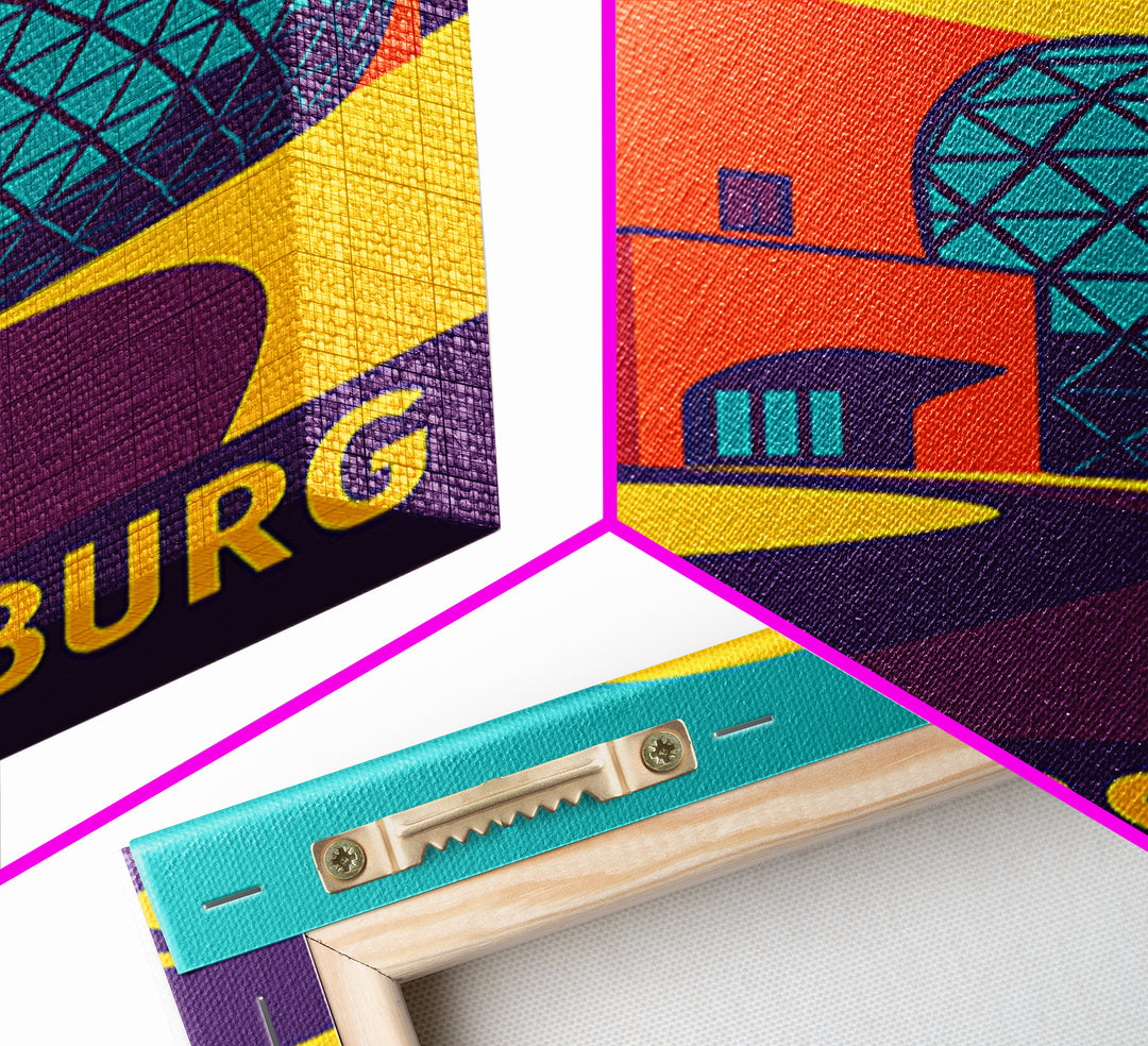 St Petersburg Florida Travel Poster, Canvas Print, Vibrant Retro Travel Art, St Petersburg Poster Print, Retro Travel Print, Home Decor