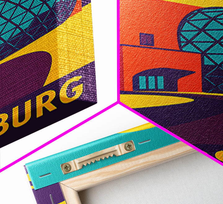 St Petersburg Florida Travel Poster, Canvas Print, Vibrant Retro Travel Art, St Petersburg Poster Print, Retro Travel Print, Home Decor