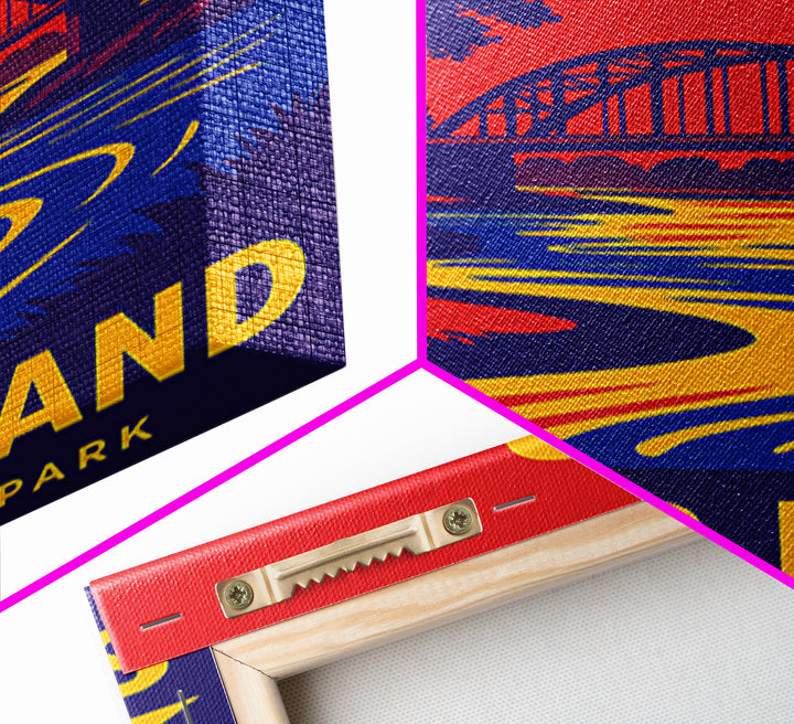 Sugar Land Travel Poster, Canvas Print, Vibrant Retro Travel Art, Sugar Land City Art, Travel Poster Set, Vintage City Poster, Design 2