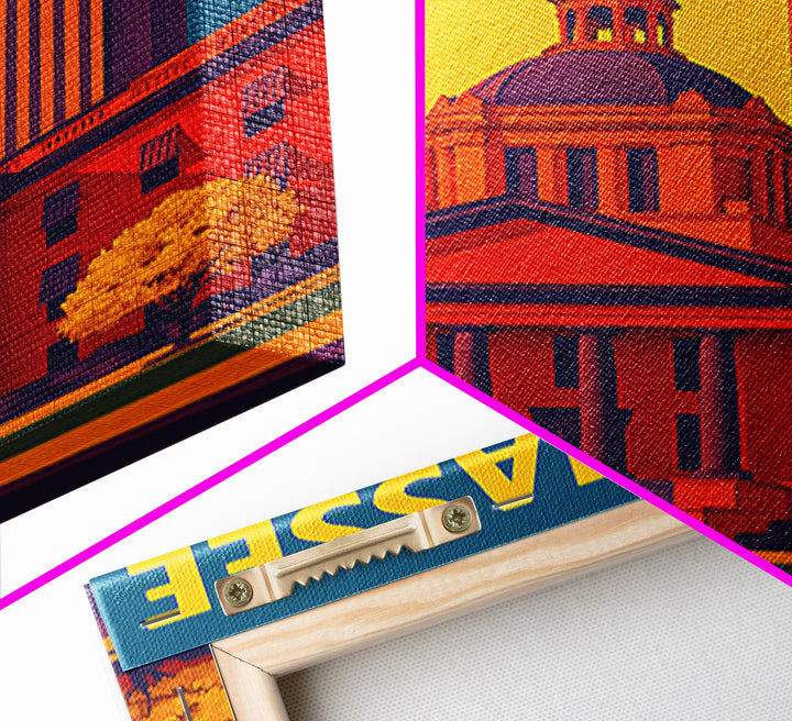 Tallahassee Florida Travel Poster, Canvas Print, High Contrast City Poster, Tallahassee Wall Art, Gift For Travelers, Art Print, Wall Art
