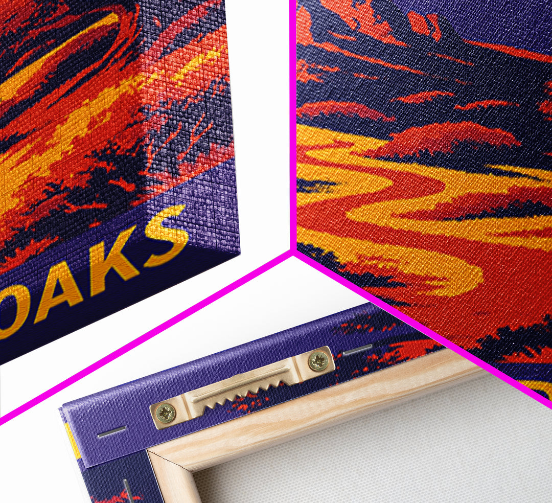 Thousand Oaks California Travel Poster, Canvas Print, Vibrant Retro Travel Art, Thousand Oaks Art Print, Travel Poster Set, Wall Art