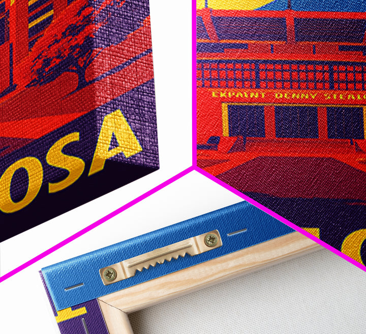 Tuscaloosa Alabama Travel Poster, Canvas Print, Bold Pop Art Poster, Tuscaloosa Poster Print, Art Print, Gift For Travelers, Skyline Art