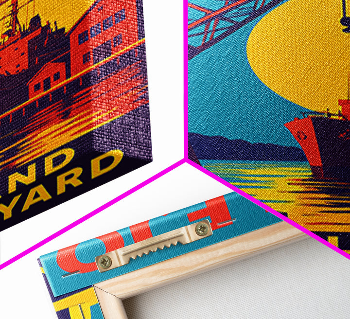 Vallejo California Travel Poster, Canvas Print, Vibrant Retro Travel Art, Vallejo Art Print, Fine Art Print, Wanderlust Decor, Poster Print