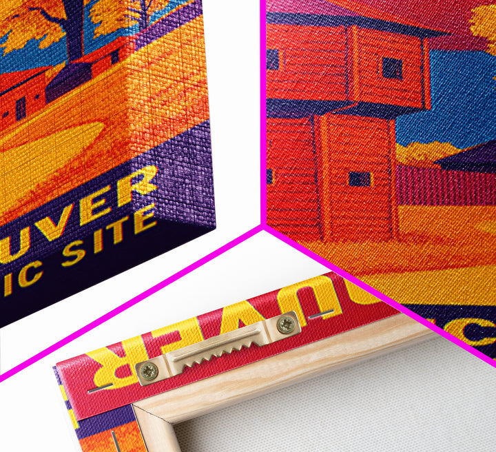 Vancouver Travel Poster, Canvas Print, Bold Pop Art Poster, Vancouver Poster Print, Home Office Decor, Watercolor Skyline Art, Wall Art