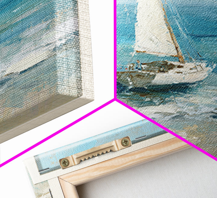 Sailboat on a Breezy Summer Horizon Canvas Print, Patio Art, Outdoor Wall Decor, Patio Decor, Fine Art, Outdoor, Yard Decor, PAT-1x1-15