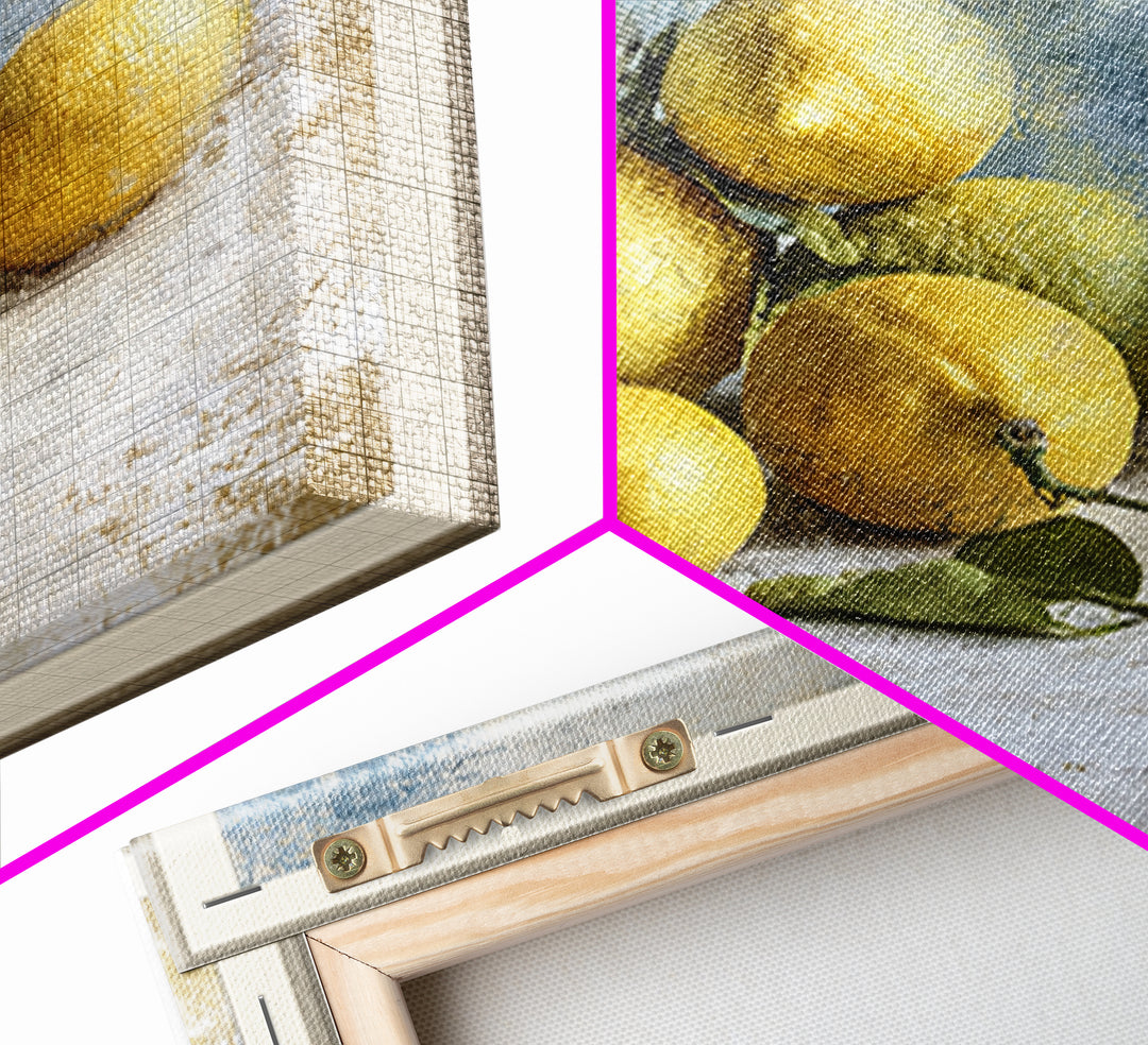 Outdoor Citrus Still Life Canvas Print, Patio Art, Rustic Decor, Patio Decor, Fine Art, Outdoor, Textured Painting, PAT-1x1-5