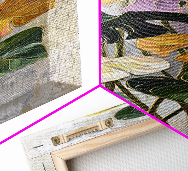 Bold Botanical Monstera Leaf Composition Canvas Print, Patio Art, Family Wall Art, Patio Decor, Oil Painting, Outdoor, PAT-1x3-18