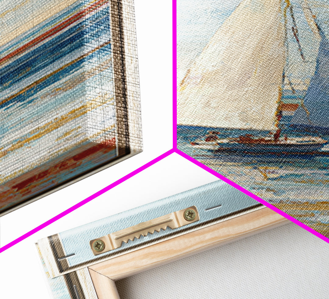 Sailboat on a Breezy Summer Horizon Canvas Print, Patio Art, Family Wall Art, Patio Decor, Fine Art, Outdoor, Room Decor, PAT-1x3-99