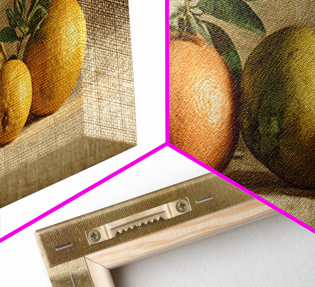 Outdoor Citrus Still Life Framed Canvas Print, Patio Art, Home Decor, Patio Decor, Fine Art, Outdoor, Floral Wall Art, PAT-2x1-1