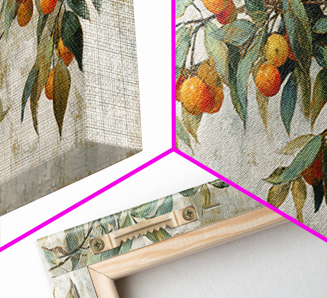 Orange Tree Branch Canvas Print, Patio Art, Textured Painting, Patio Decor, Fine Art, Outdoor, Outdoor Wall Art, Western Decor, PAT-2x1-66