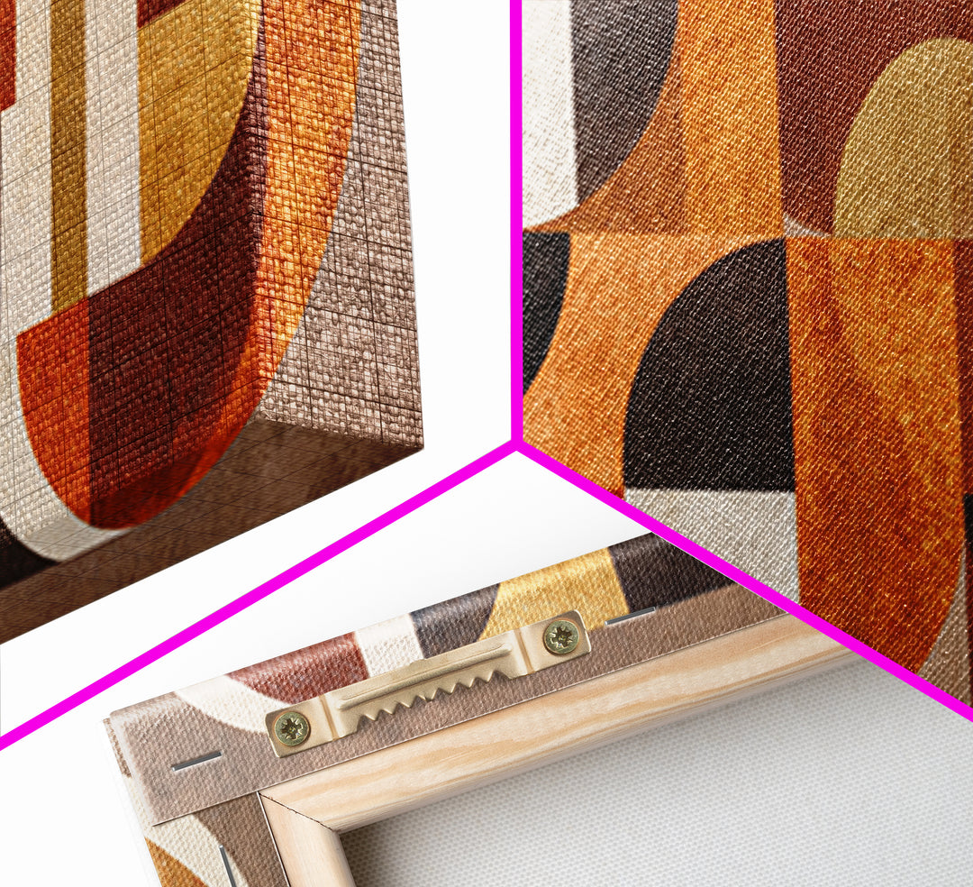 Warm Geometric Tile Pattern Canvas Print, Patio Art, Garden Art, Patio Decor, Abstract Art, Outdoor, Beach House Decor, PAT-2x1-68