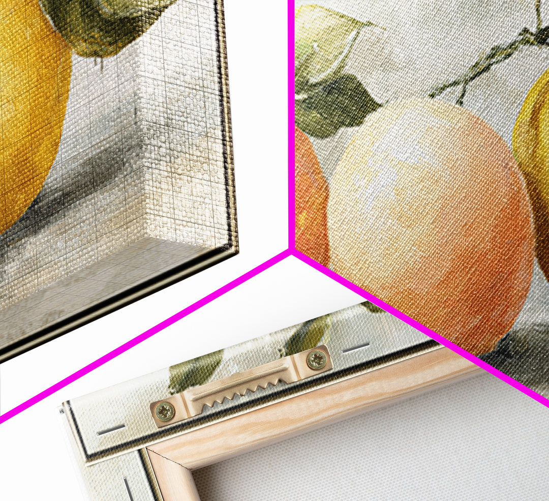 Outdoor Citrus Still Life Framed Canvas Print, Patio Art, Outdoor Wall Decor, Patio Decor, Fine Art, Outdoor, Yard Decor, PAT-2x1-97