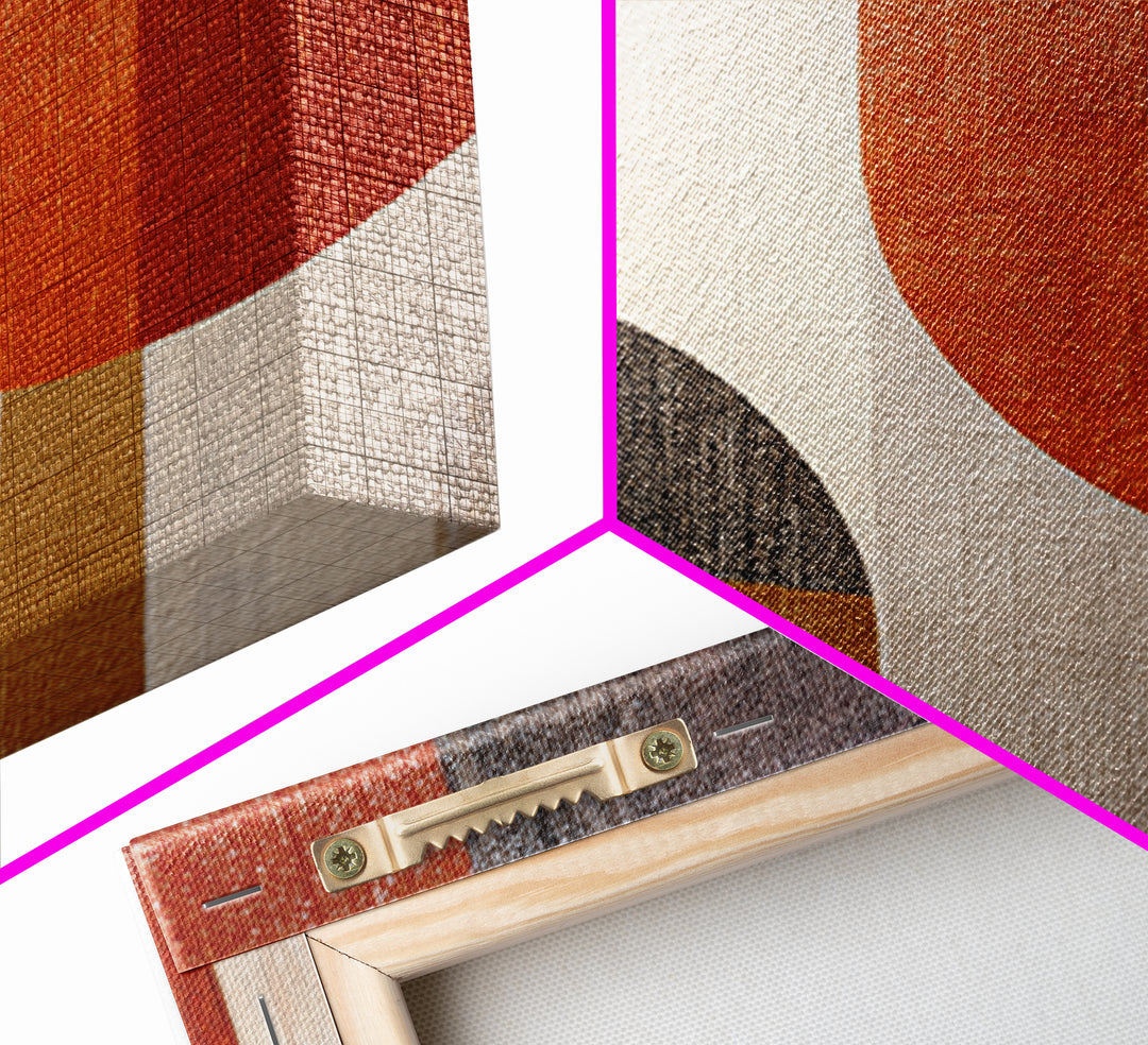 Warm Geometric Tile Pattern Framed Canvas Print, Patio Art, Neutral Decor, Patio Decor, Fine Art, Outdoor, Wall Art, Home Decor, PAT-2x3-56