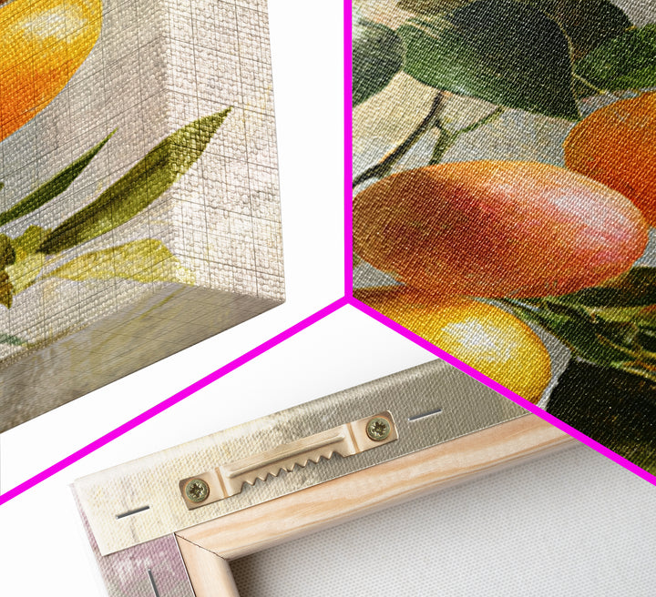 Outdoor Citrus Still Life Framed Canvas Print, Patio Art, Coastal Decor, Patio Decor, Fine Art, Outdoor, Family Wall Art, PAT-2x3-85