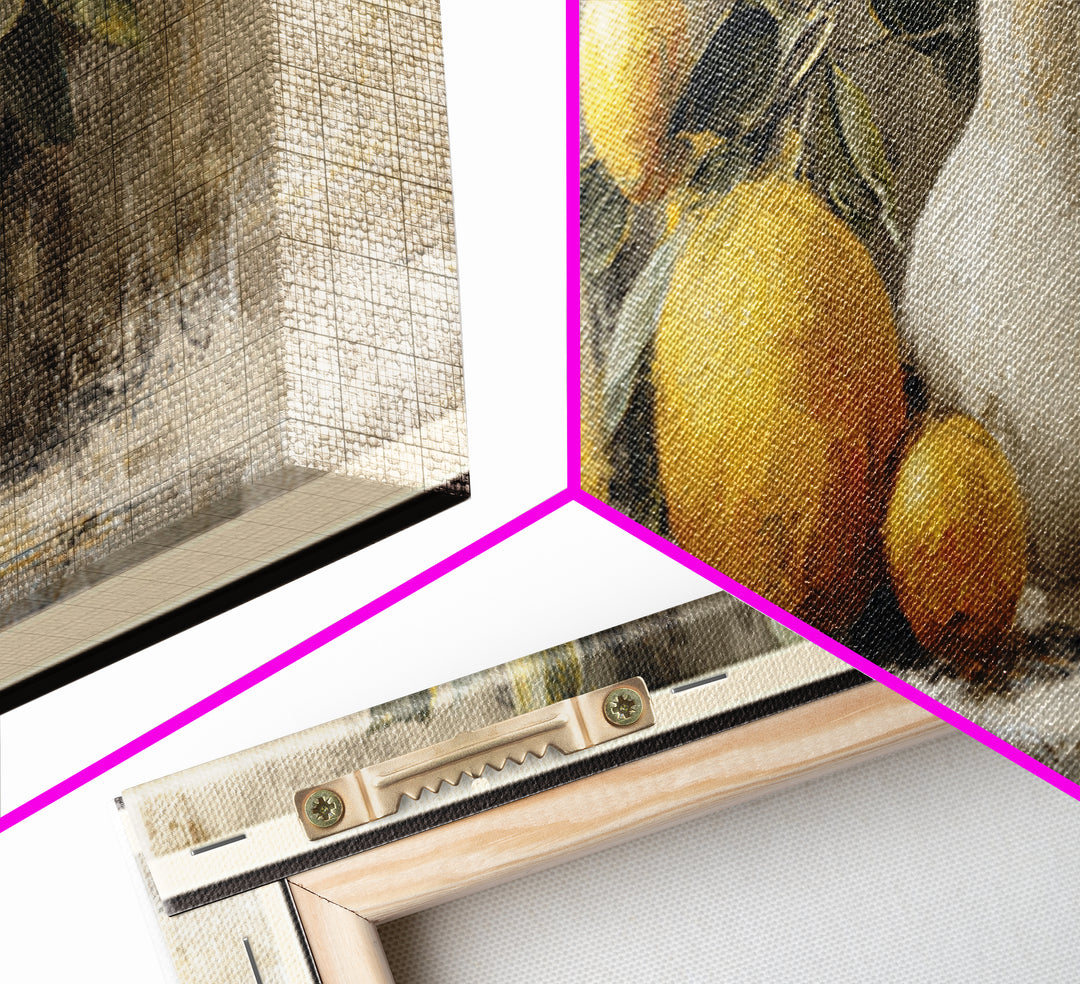 Outdoor Citrus Still Life Canvas Print, Patio Art, Patio Decor, Fine Art, Outdoor, Gallery Decor, Neutral Decor, Modern Decor, PAT-3x1-45