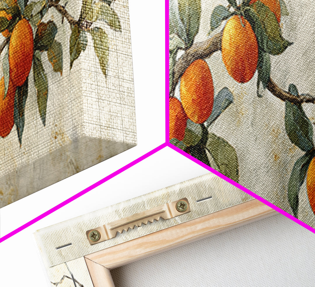 Orange Tree Branch Canvas Print, Patio Art, Gallery Decor, Patio Decor, Fine Art, Outdoor, Contemporary Art, Wall Art, PAT-3x1-62