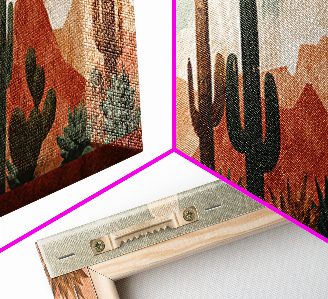 Cactus and Agave Canvas Print, Patio Art, Metal Wall Art, Patio Decor, Oil Painting, Outdoor, Coastal Wall Decor, Beach Art, PAT-3x1-92