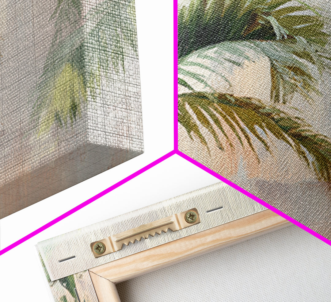 Tropical Palm Fronds Canvas Print, Patio Art, Yard Decor, Patio Decor, Fine Art, Outdoor, Luxury Decor, Art Print, Room Decor, PAT-3x2-29