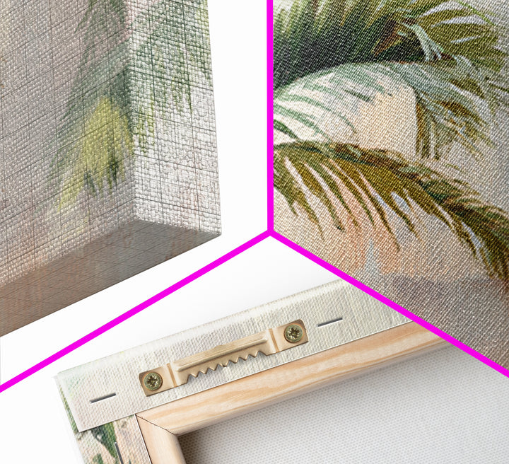 Tropical Palm Fronds Canvas Print, Patio Art, Yard Decor, Patio Decor, Fine Art, Outdoor, Luxury Decor, Art Print, Room Decor, PAT-3x2-29