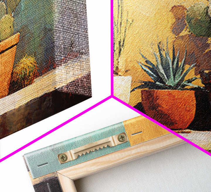 Cactus and Agave Canvas Print, Patio Art, Coastal Wall Decor, Patio Decor, Fine Art, Outdoor, Gallery Decor, Neutral Decor, PAT-3x2-32