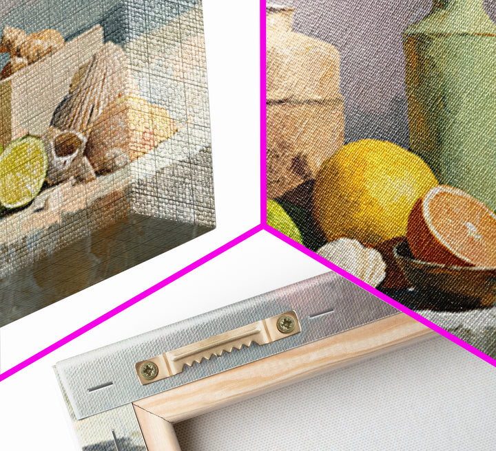 Outdoor Citrus Still Life Canvas Print, Patio Art, Beach House Decor, Patio Decor, Outdoor, Modern Decor, Fine Art Print, PAT-3x2-57