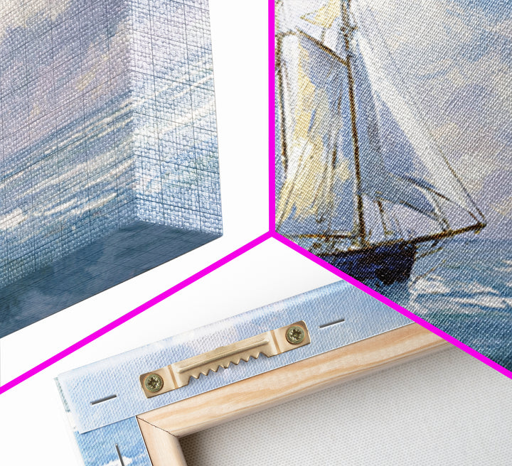 Sailboat on a Breezy Summer Horizon Canvas Print, Patio Art, Textured Painting, Patio Decor, Outdoor, Outdoor Wall Art, PAT-3x2-67