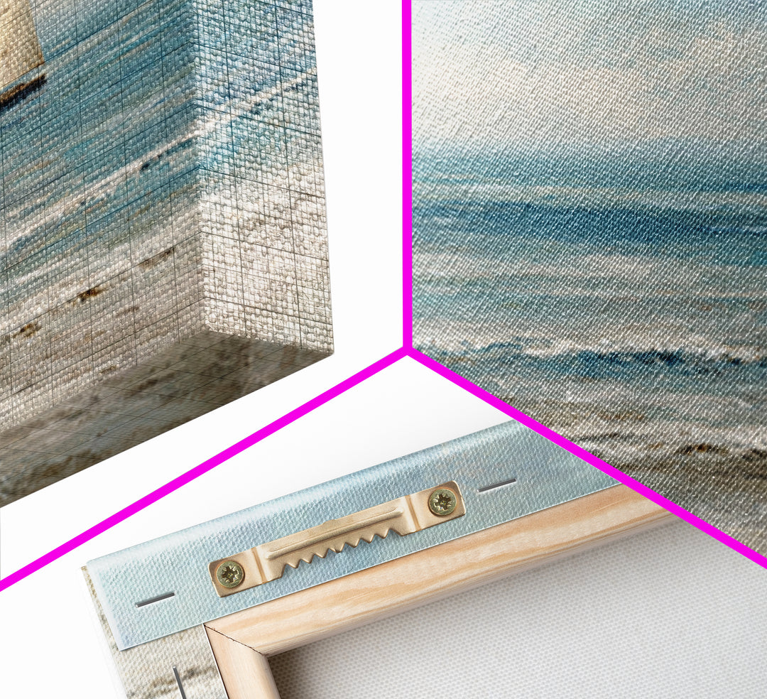 Sailboat on a Breezy Summer Horizon Framed Canvas Print, Patio Art, Wall Decor, Patio Decor, Fine Art, Outdoor, Coastal Decor, PAT-3x2-91