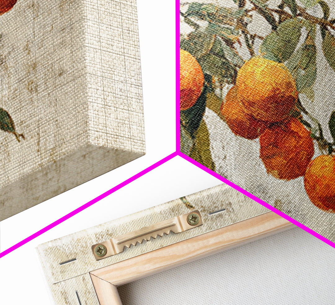 Orange Tree Branch Canvas Print, Patio Art, Porch Decor, Patio Decor, Oil Painting, Outdoor, Fine Art Print, Statement Artwork, PAT-3x2-98