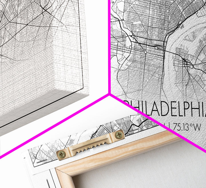 Philadelphia City Map, Pennsylvania Art, Map Print, Minimalist Wall Art, Wall Art, Canvas Art, Gift For The Home, Bedroom Wall Art, Office