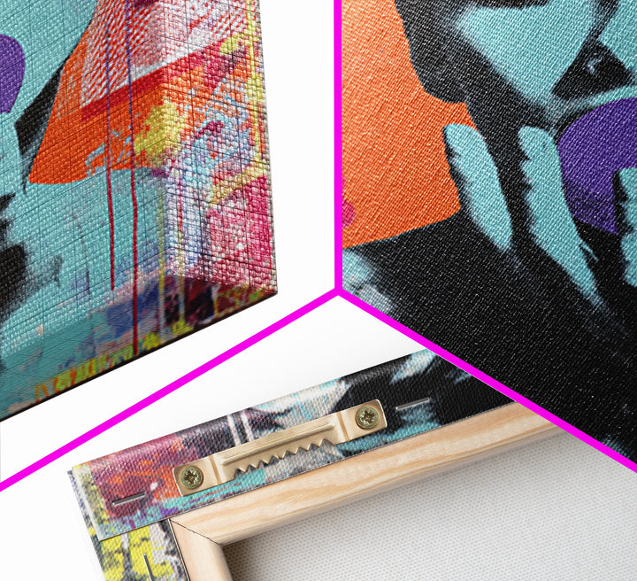 Lollipop Arrangement with Halftone Shadows Framed Canvas Print, Pop Art, Party Decor, Living Room Decor, Fine Art, Pop, POP-1x1-38