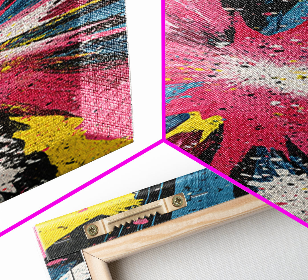 Exploding Starburst Shapes Without Text Canvas Print, Pop Art, Fine Art Print, Living Room Decor, Abstract Art, Pop, Poster, POP-1x3-94