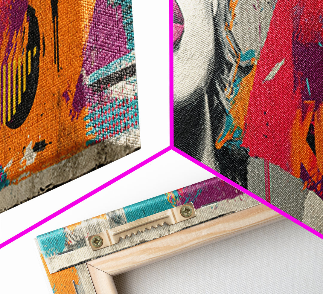 Shopping Bag Fashion Graphic Without Brands Canvas Print, Pop Art, Mexican Art, Living Room Decor, Fine Art, Pop, Neutral Decor, POP-3x1-16