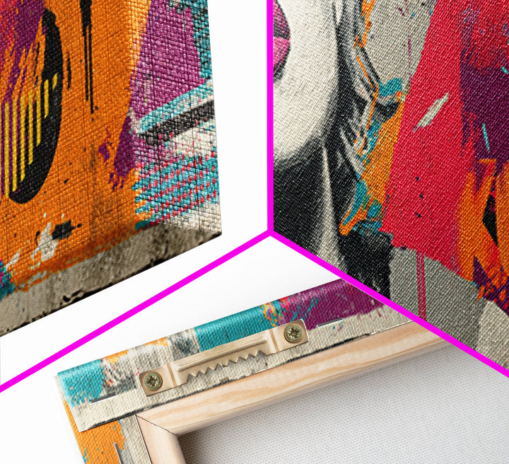 Shopping Bag Fashion Graphic Without Brands Canvas Print, Pop Art, Mexican Art, Living Room Decor, Fine Art, Pop, Neutral Decor, POP-3x1-16