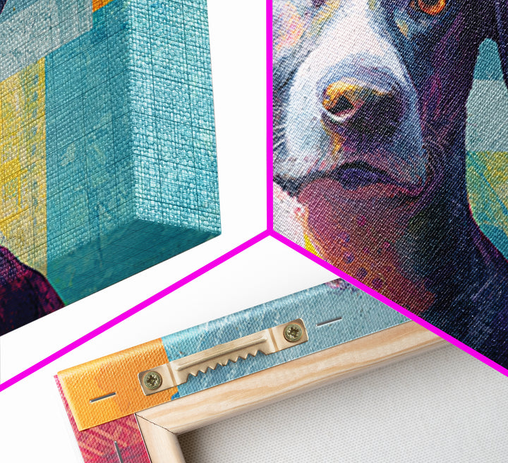 Pop Art Dog Portrait Canvas Print, Pop Art, Wall Art, Living Room Decor, Fine Art, Pop, Original Art, Canvas Wall Art, POP-3x2-83