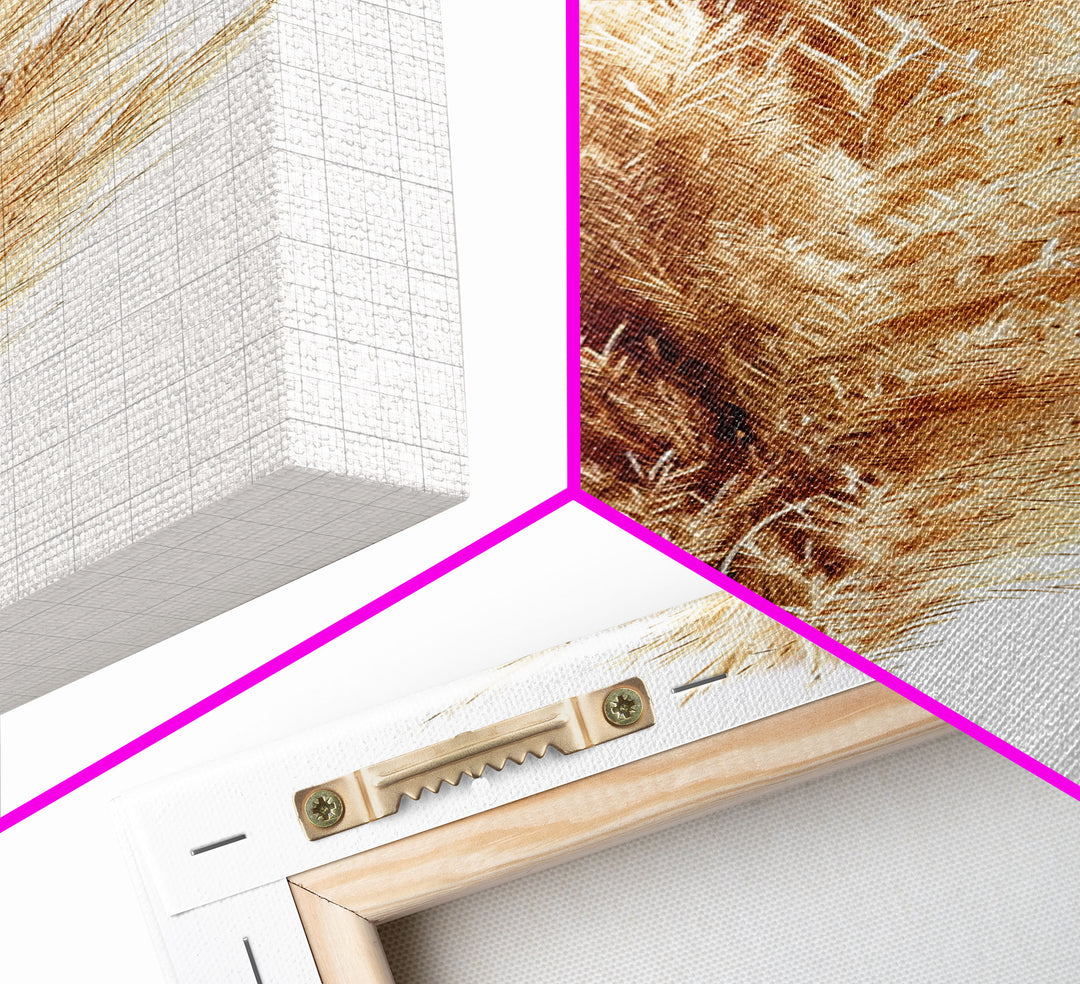 Pampas Grass Botanical Art - Framed Canvas Print, Skinny Tall Art, Minimalist Wall Art for Living Room, Bedroom Decor, Botanical Print