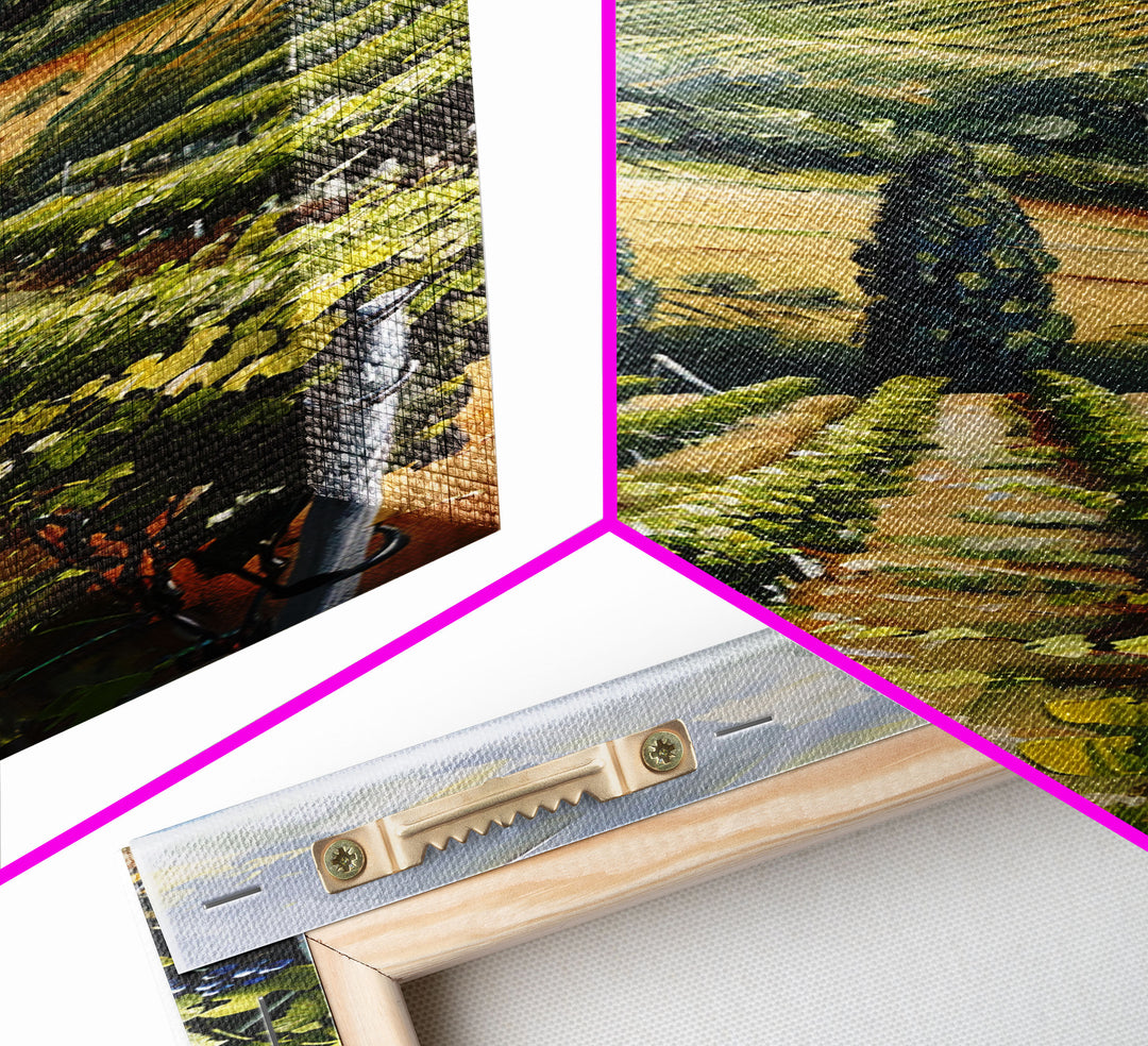Italian Olive Fields, Framed Canvas print, Living Room Decor, Bedroom Decor, Beautiful Wall Art Painting, Wall hanging, Ready To Hang Art