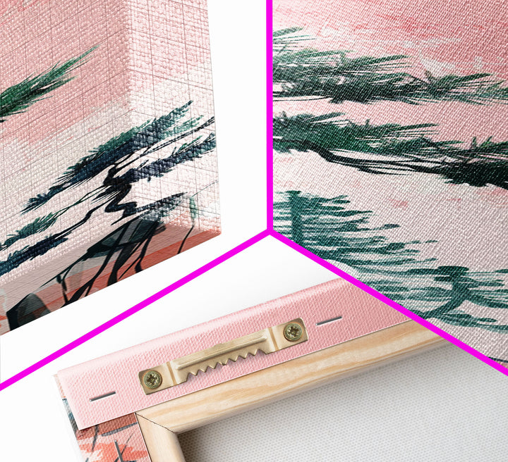 Ethereal Reeds In Windy Meadow Blush Tones Skinny Art Tall Art Framed Canvas Print Japanese Style Art Ukiyo-e Art Wood Block Print Nature