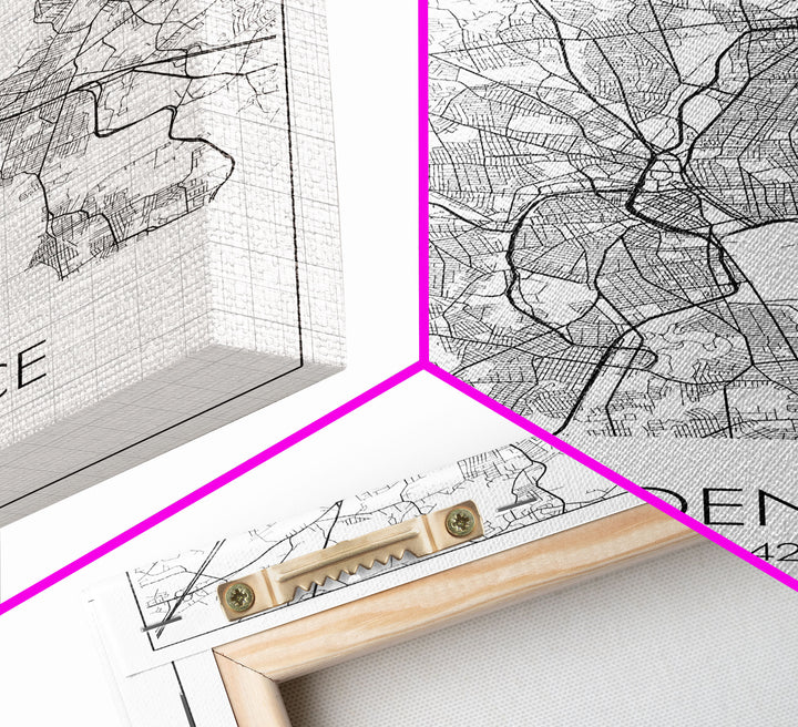 Providence Street Map, Rhode Island Map, City Map Art, Minimalist Art, Wall Art, Canvas Print, Bedroom Wall Décor, Gift For Couples,