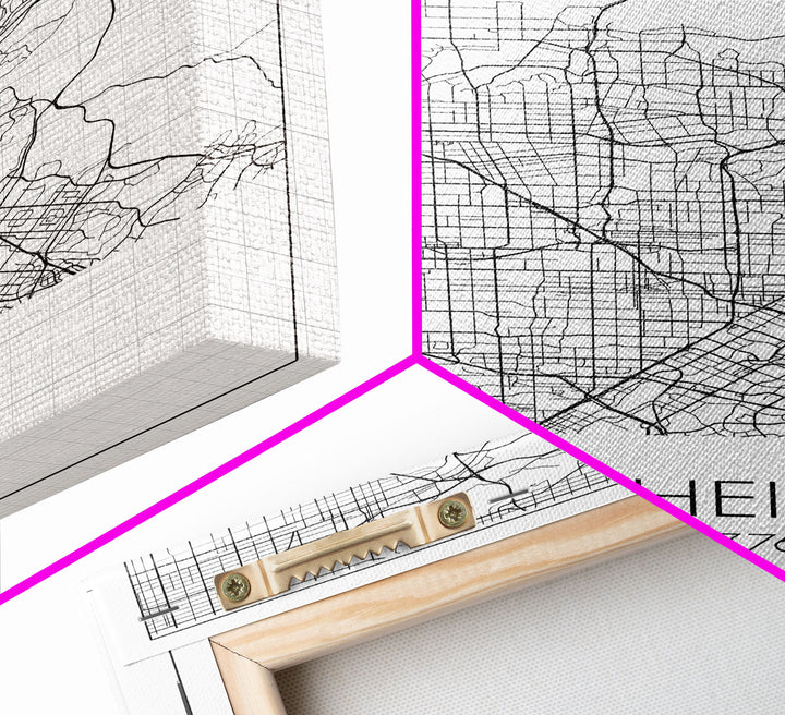 Anaheim Street Map, California Map, City Map Wall Decor, Travel Map, Minimalist, Modern Art, Wall Art, Canvas Print, Canvas Wall Art